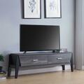 Homeroots Contemporary Distressed Gray & Black TV Stand 473270